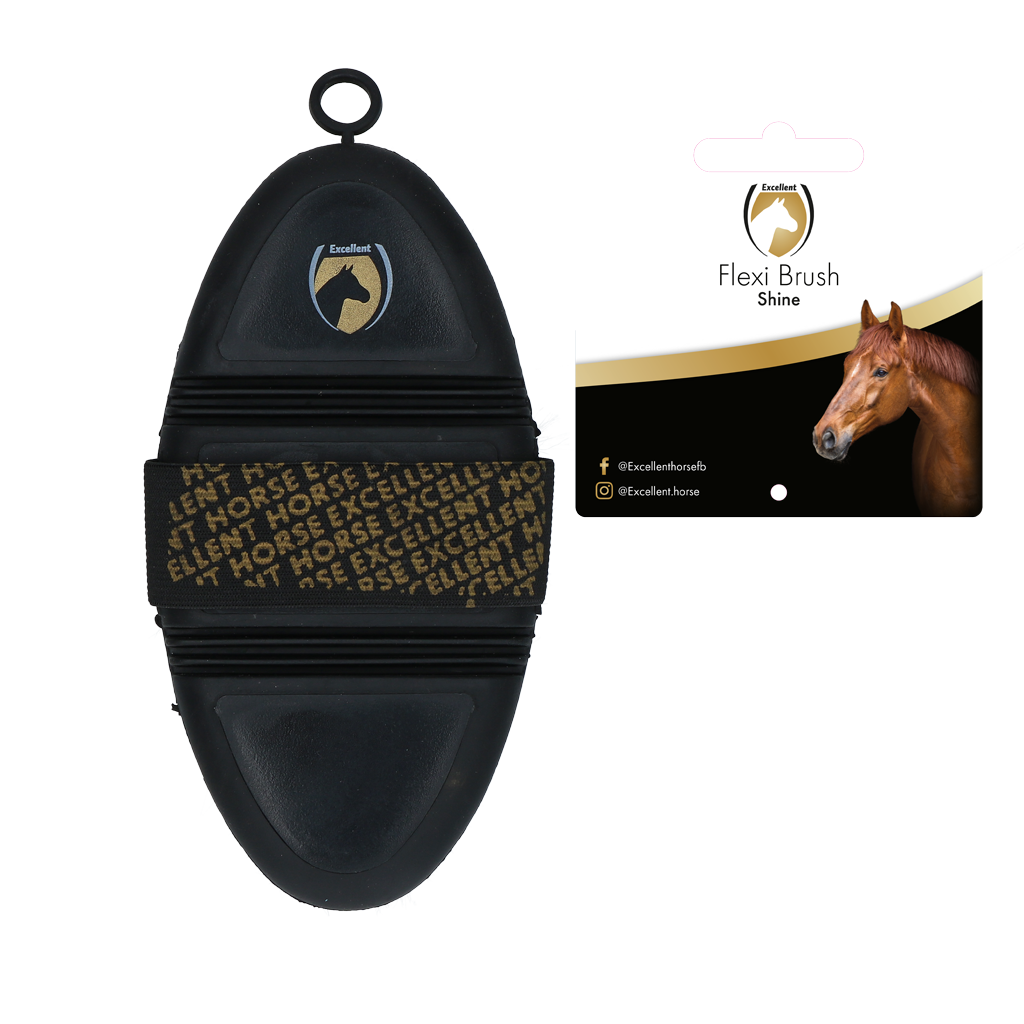 Excellent Horse Flexi Brush Shine - Zachte borstel voor glanzende vacht - afbeelding 2