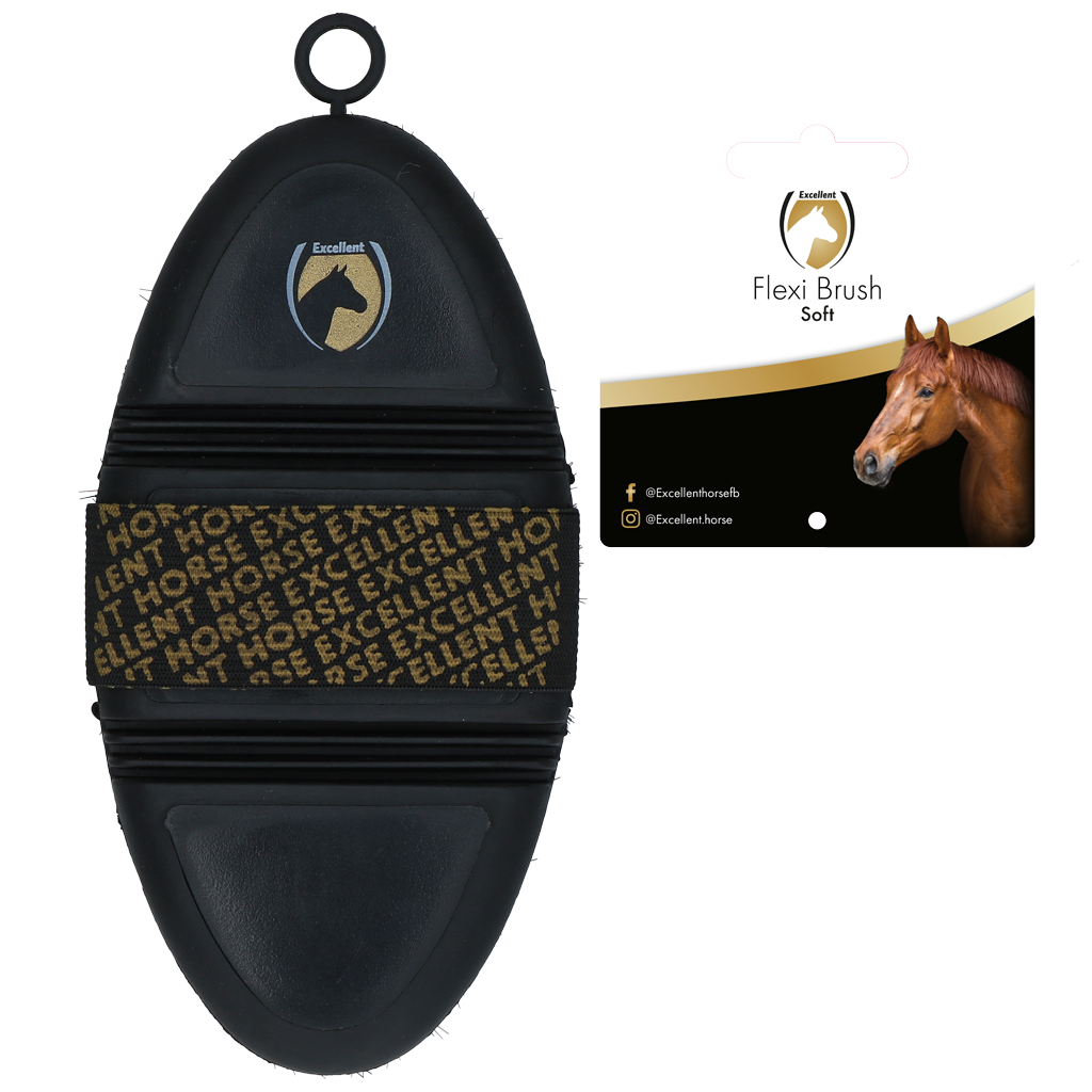 Excellent Horse Flexi Brush Soft - Zachte borstel voor paardenverzorging - afbeelding 2