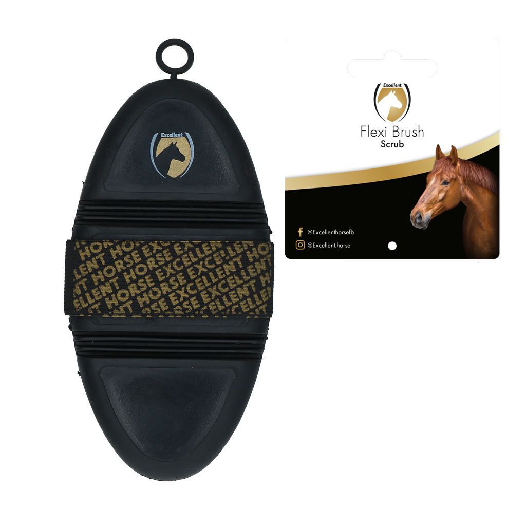 Excellent Horse Flexi Brush Scrub - Harde borstel voor paardenverzorging - afbeelding 2