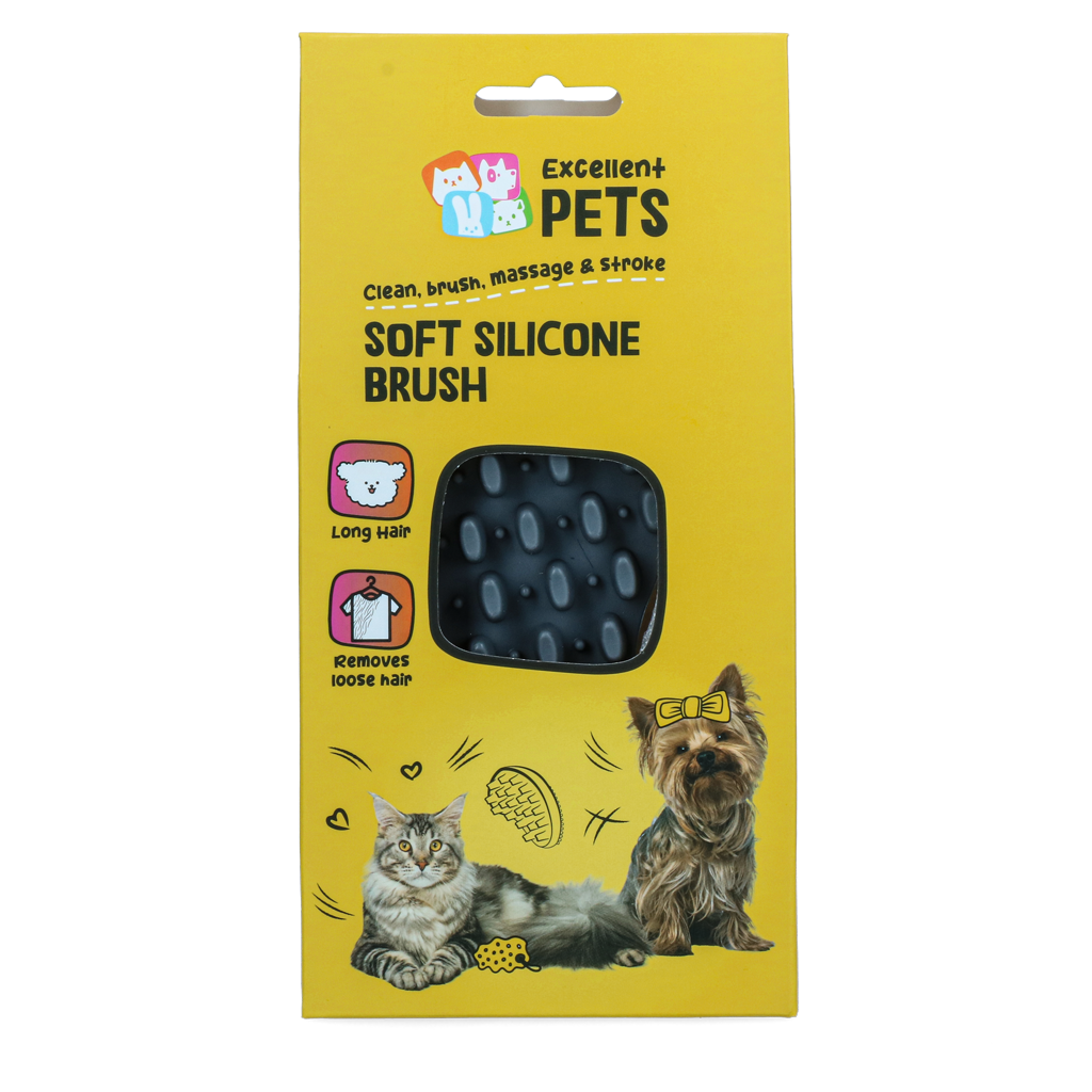 Excellent Pets Soft Silicone Brush Lang haar - 4-in-1 borstel - afbeelding 1