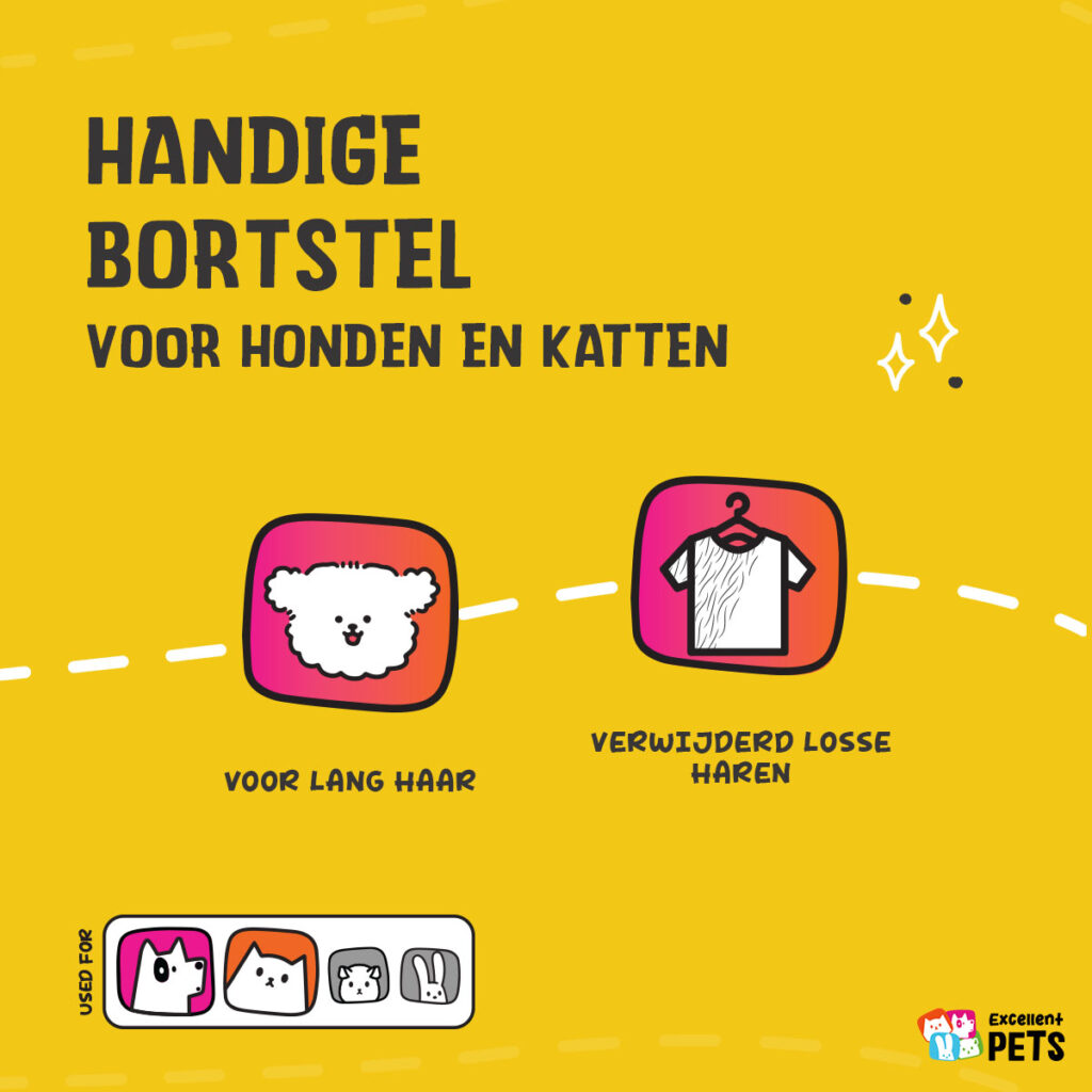 Excellent Pets Soft Silicone Brush Lang haar - 4-in-1 borstel - afbeelding 6