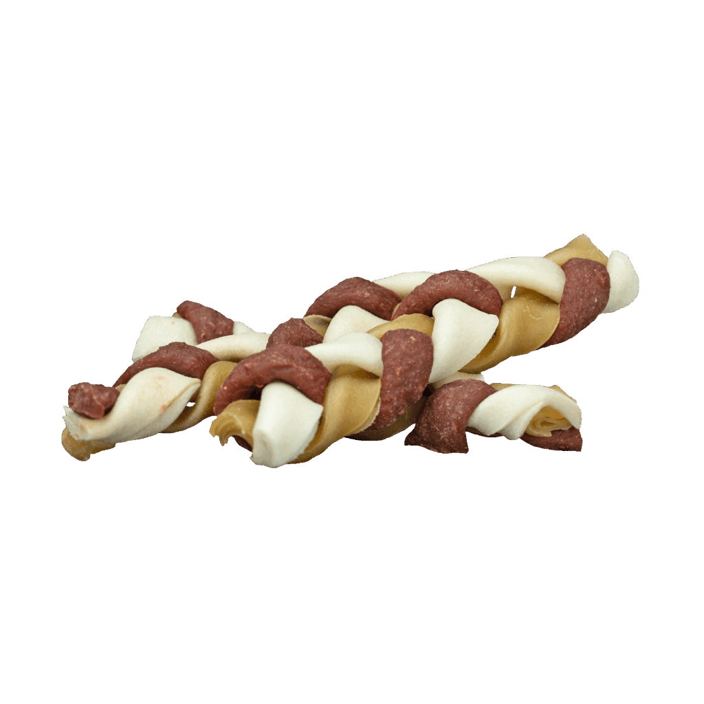 Braaaf Twister Braids (3-pack) - 12 cm kauwsnacks voor honden - afbeelding 3