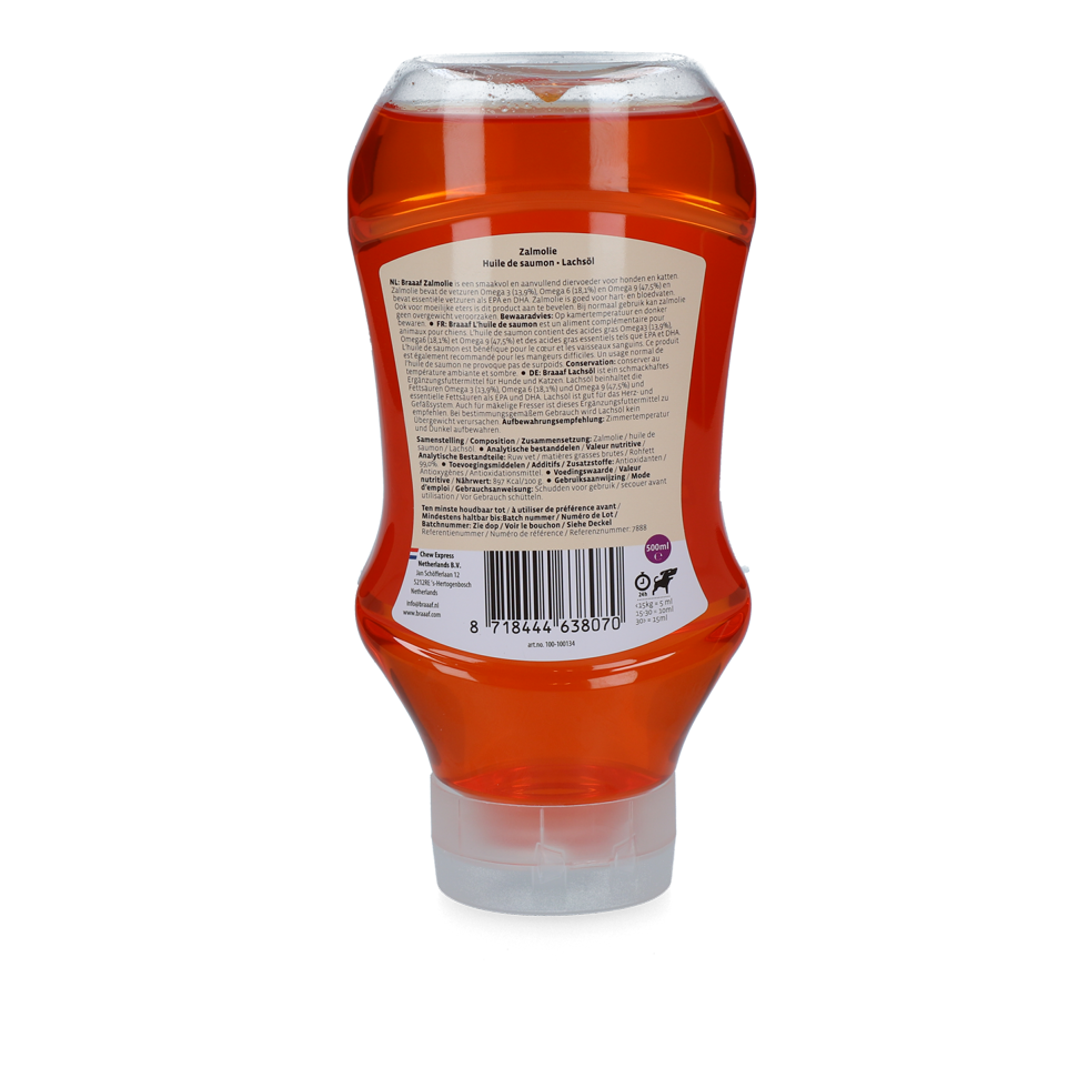Braaaf Dog Food Sauce Zalmolie 500 ml - afbeelding 2