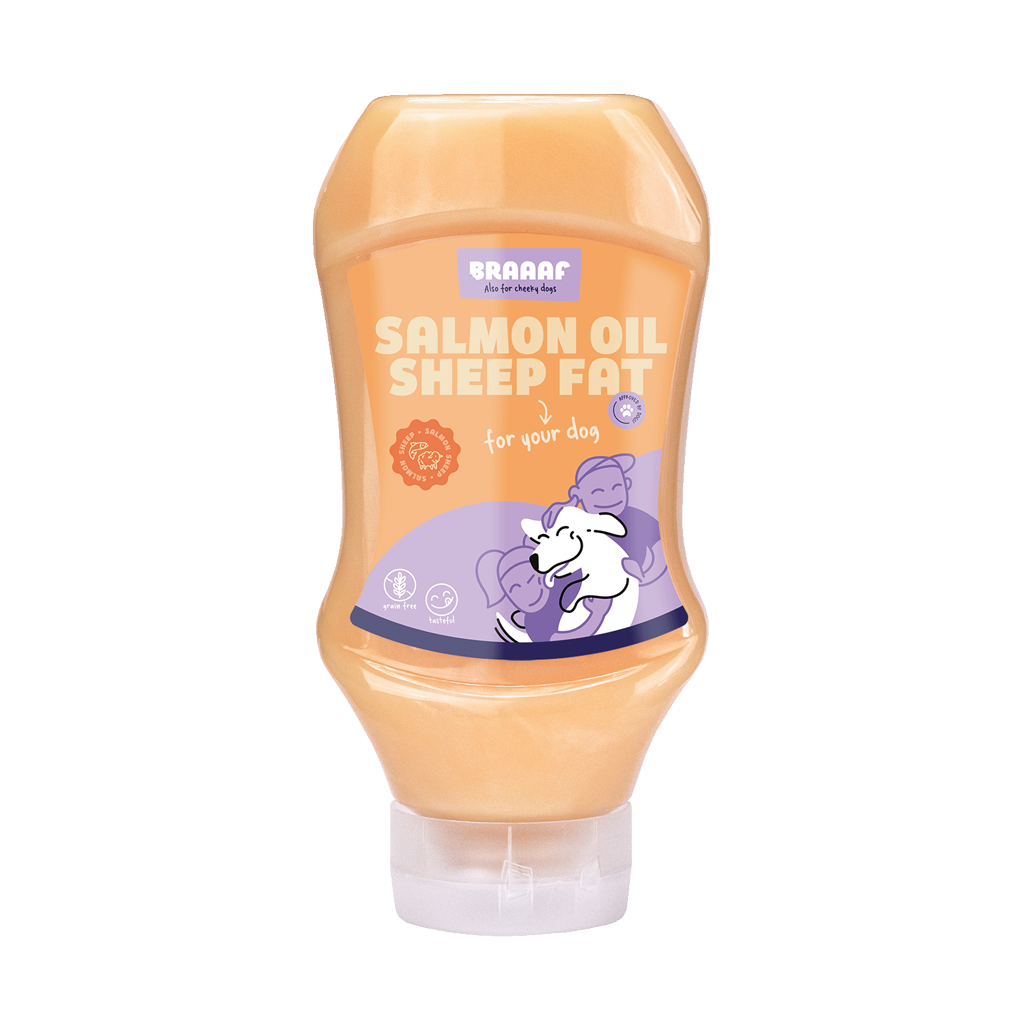 Braaaf Dog Food Sauce Zalmolie & Schapenvet 500 ml