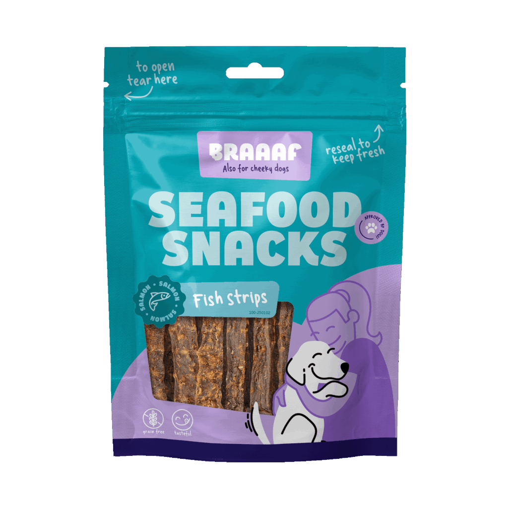 Braaaf Seafood Zalm Visstrips - 12 cm - afbeelding 1