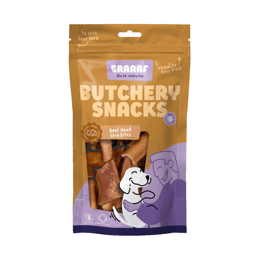 Braaaf Butchery Snacks Runderkophuid stukjes 150 g - afbeelding 1