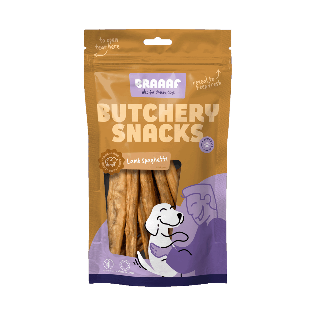 Braaaf Butchery Snacks Lamsspaghetti 85 g - Natuurlijke Kauwsnack voor Honden - afbeelding 1
