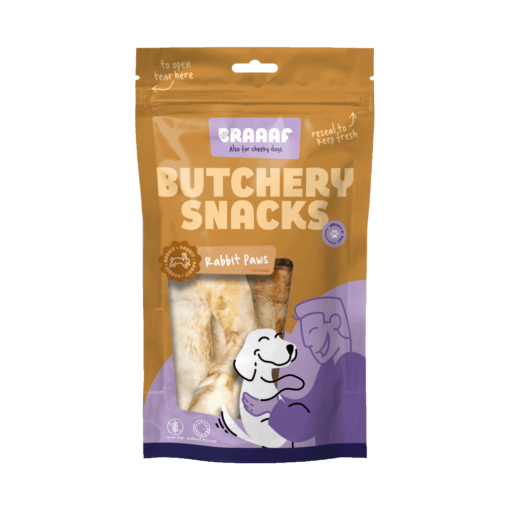 Braaaf Butchery Snacks Konijnenpootjes 100 g - afbeelding 1