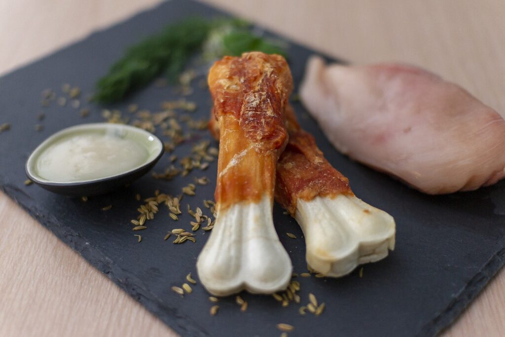 Braaaf Rawhide Pressed Bone Kip - 12,5 cm - afbeelding 4