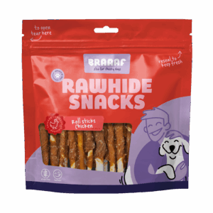 Braaaf Rawhide Roll Sticks Kip - 30 st.