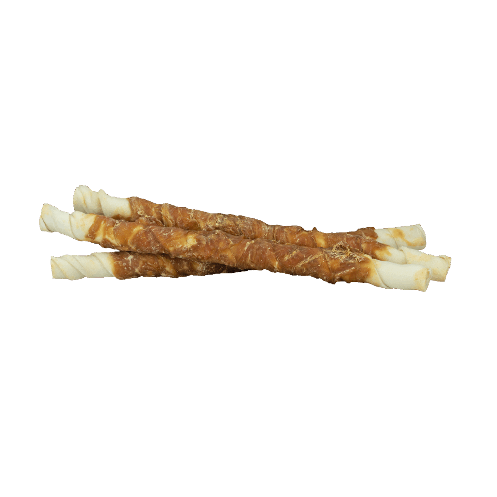 Braaaf Rawhide Twister Kip (3 st.) - 25 cm Kauwsnack voor Honden - afbeelding 2