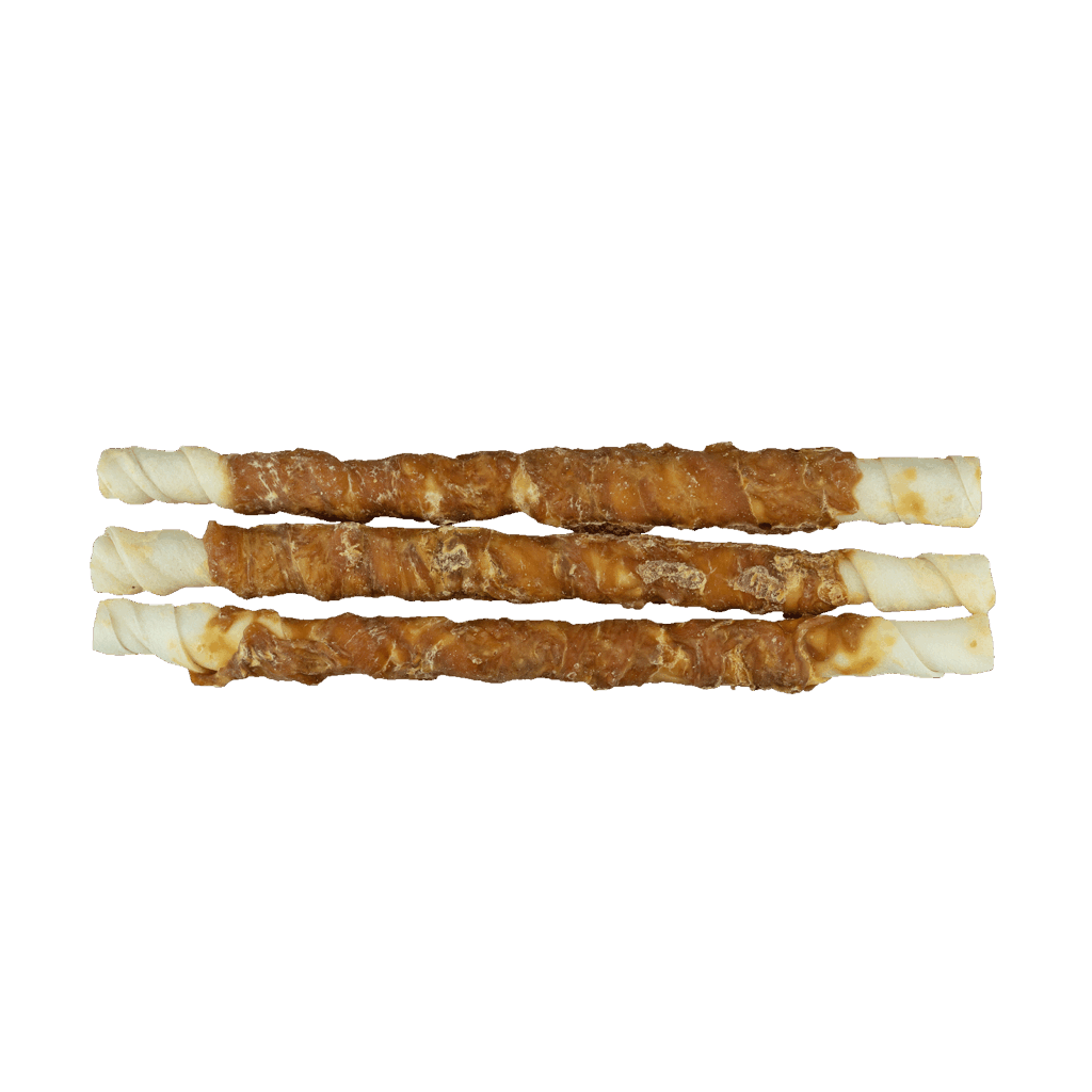 Braaaf Rawhide Twister Kip (3 st.) - 25 cm Kauwsnack voor Honden - afbeelding 3