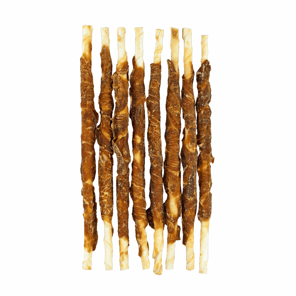 Braaaf Rawhide Twister Kip (8 st.) - 25 cm kauwsnack voor honden - afbeelding 3