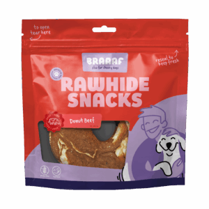 Braaaf Rawhide Donut Rund & Vis - Kauwsnack voor Honden