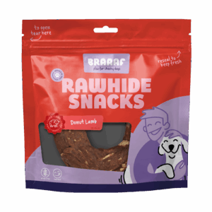 Braaaf Rawhide Donut Lam & Vis - Kauwsnack voor Honden