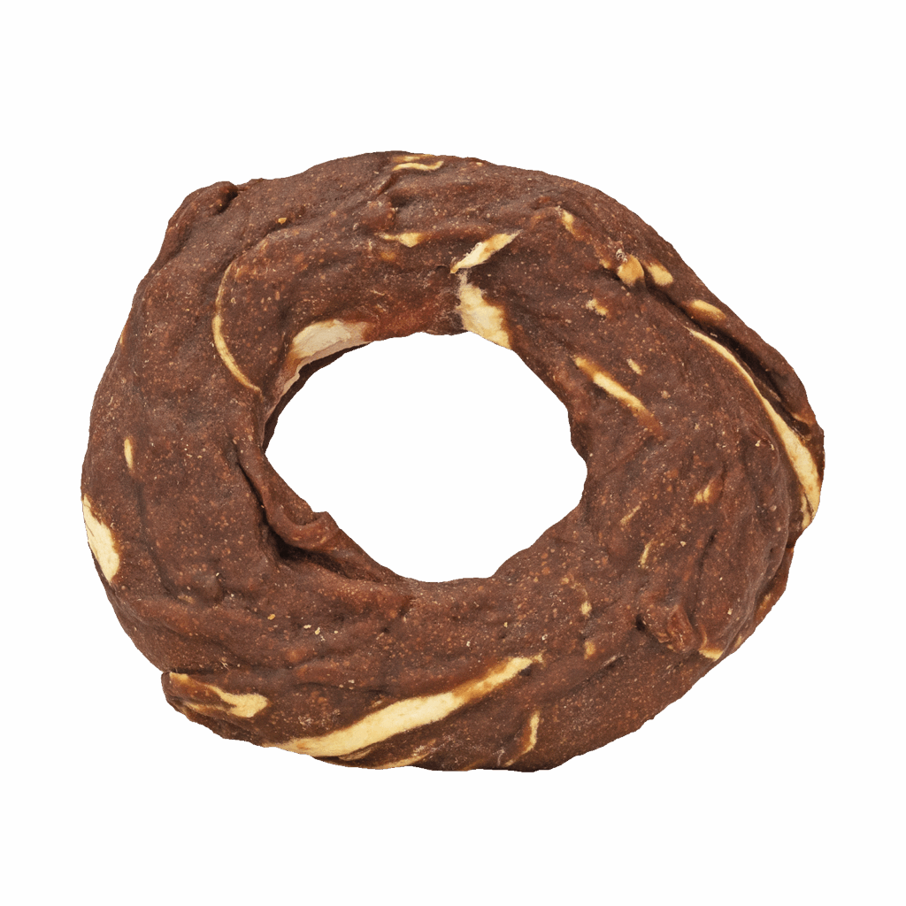 Braaaf Rawhide Donut Lam & Vis - Kauwsnack voor Honden - afbeelding 2