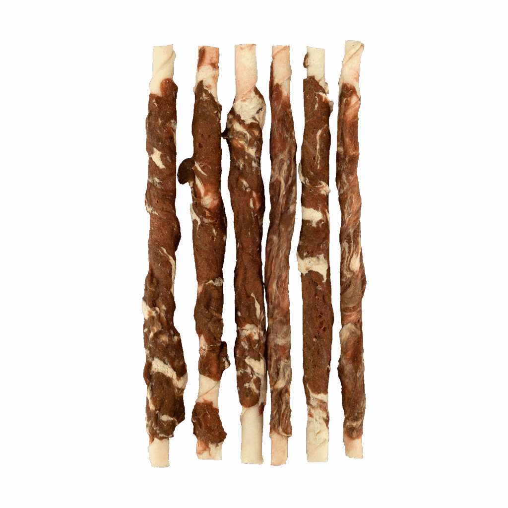 Braaaf Rawhide Twister Rund & Vis (6 st.) - 21 cm Kauwsnack voor Honden - afbeelding 3