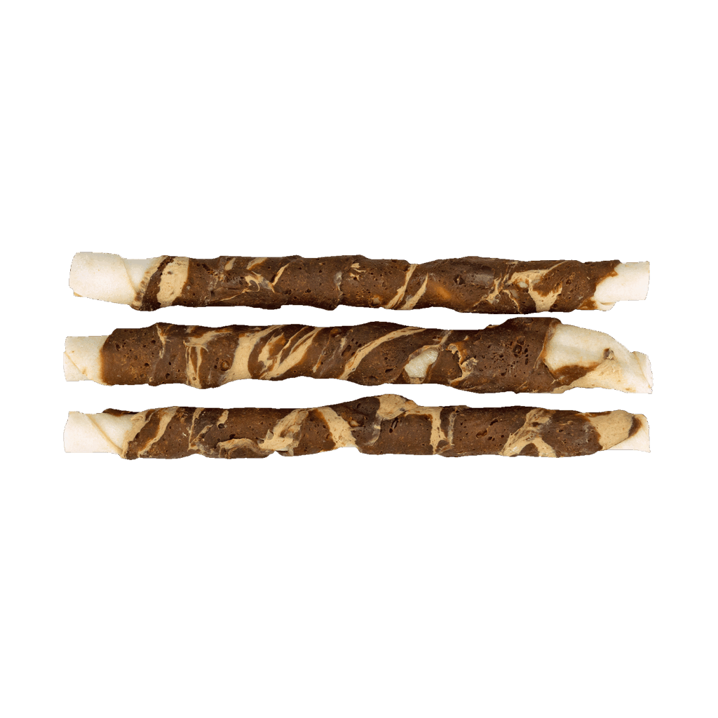 Braaaf Rawhide Twister Lam & Vis (3 st.) - 21 cm Kauwsnack voor Honden - afbeelding 2