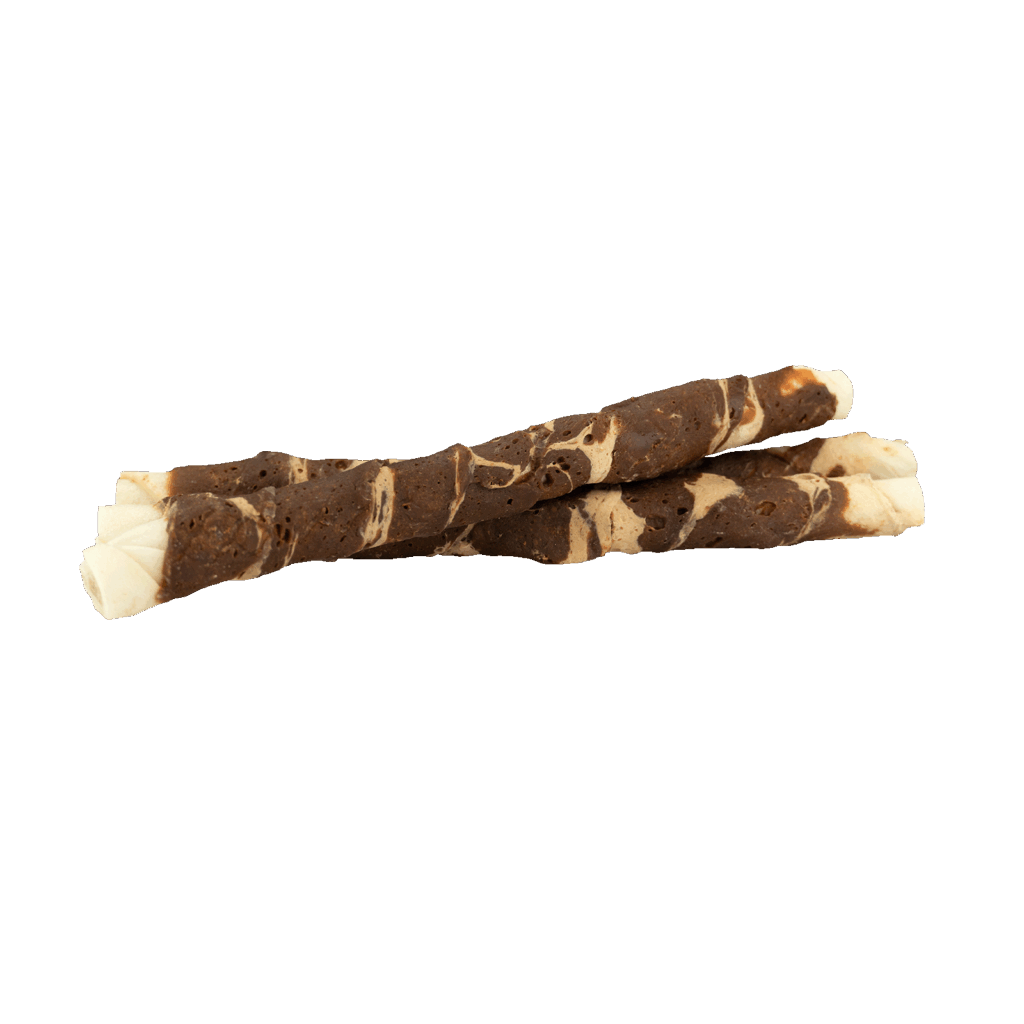 Braaaf Rawhide Twister Lam & Vis (3 st.) - 21 cm Kauwsnack voor Honden - afbeelding 3