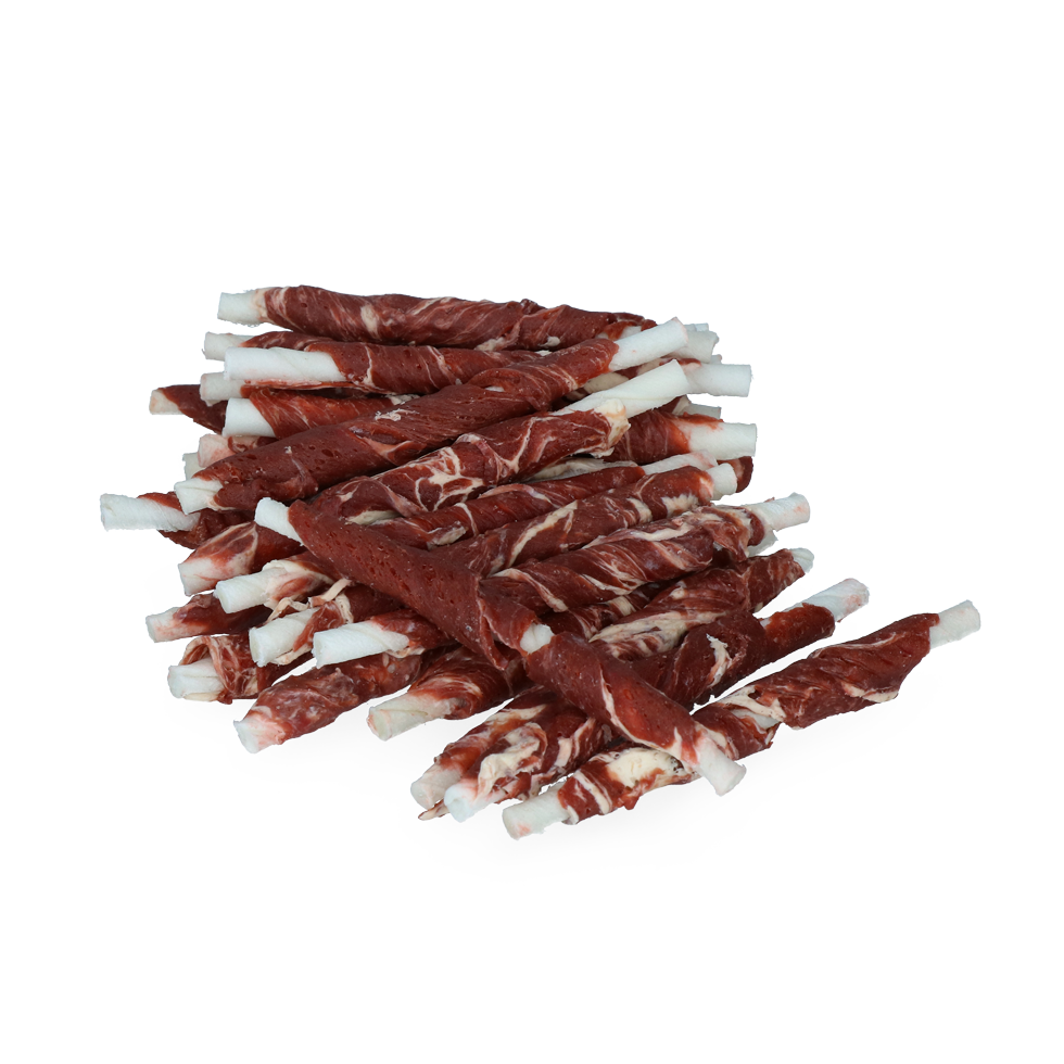 Braaaf Rawhide Roll Sticks Rund & Vis - 25 st. - afbeelding 4
