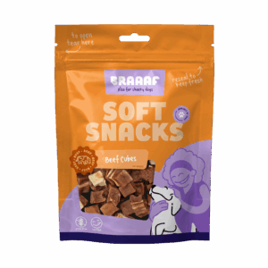 Braaaf Soft Snack Cubes - Rund & Vis, graanvrij, 85 g