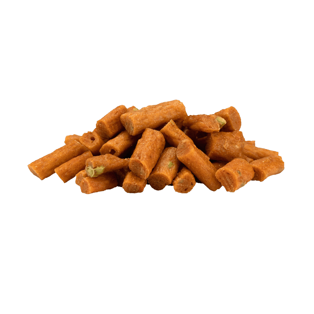 Braaaf Soft Snack Zalmstick met wortel en sperzieboon 85 g - afbeelding 3