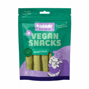Braaaf Vegan Snack Spinazie Stick - 12 cm