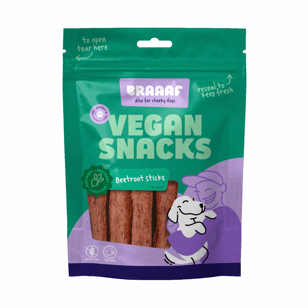 Braaaf Vegan Snack Rode Biet Stick - 12 cm - afbeelding 1