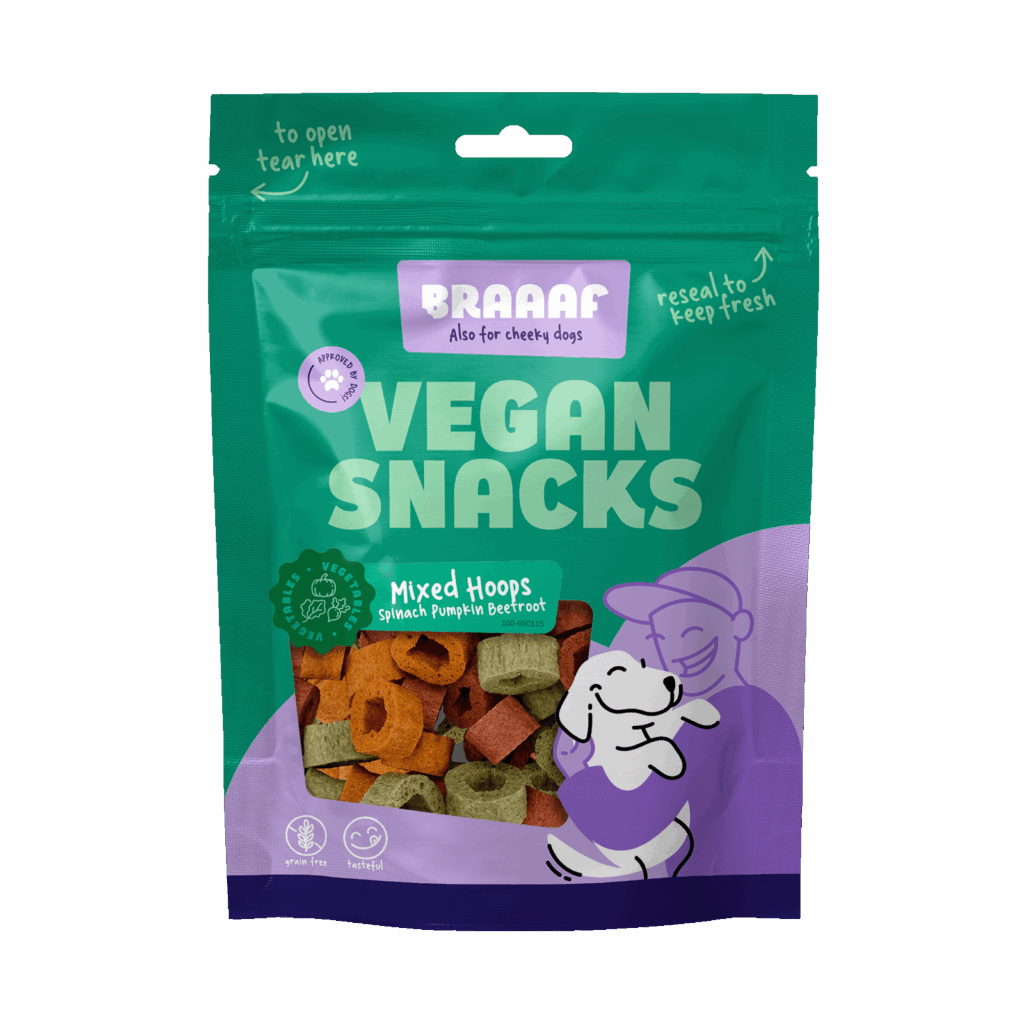 Braaaf Vegan Snack Mixed Hoops Spinach Pumpkin Beetroot - 1 cm - afbeelding 1