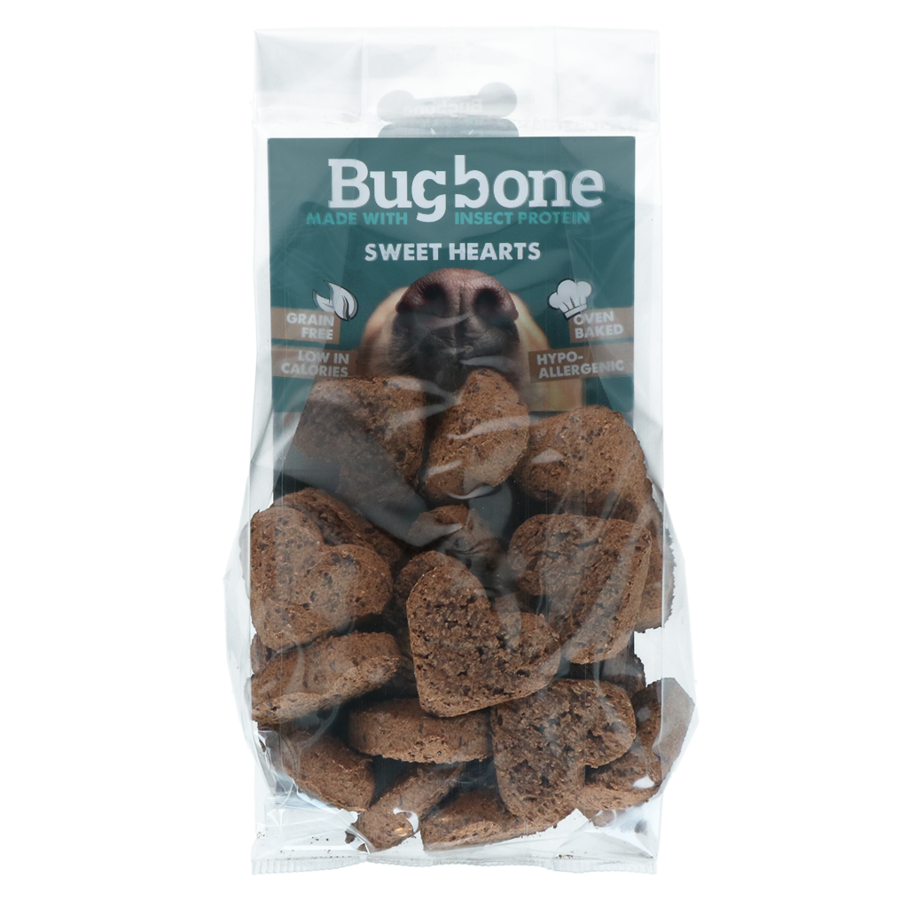 Bugbone Sweethearts - 6 stuks van 30 g, honden snack op basis van insecteneiwit - afbeelding 1