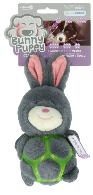 Bunny Puppy Strappy Knuffelkonijntje voor Pups met Lavendel