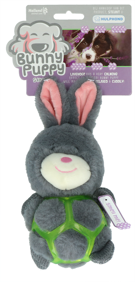 Bunny Puppy Strappy Knuffelkonijntje voor Pups met Lavendel - afbeelding 1