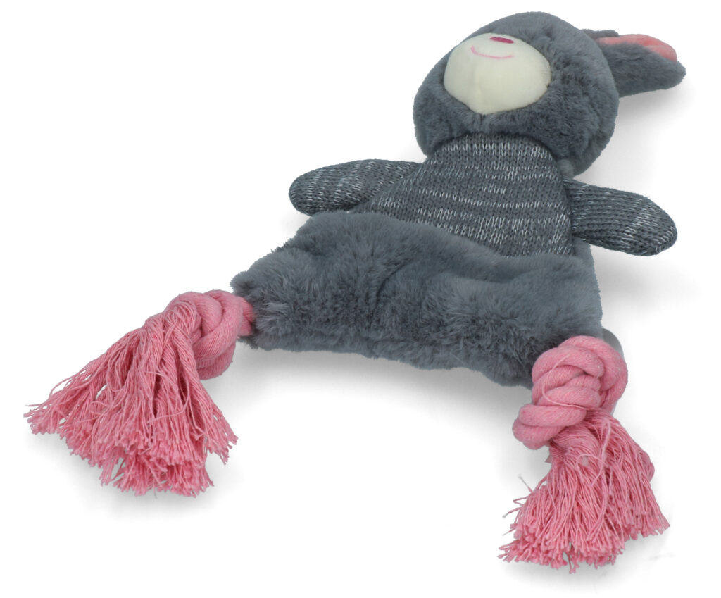 Bunny Puppy Crunchy Rope - Knuffelkonijntje voor Pups met Lavendel - afbeelding 4