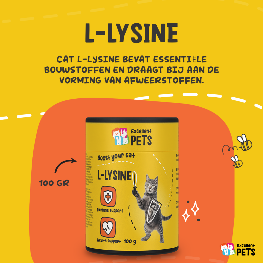 Excellent Pets L-Lysine 100 g - Supplement voor Katten - afbeelding 5
