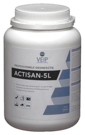 Veip Actisan 5L Desinfectiemiddel voor Stallen en Zwembaden