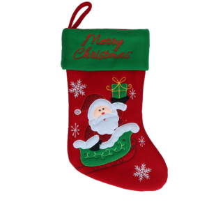Kerstsokken Christmas Stocking Santa - Hofman Animal Care - 20 x 38 cm