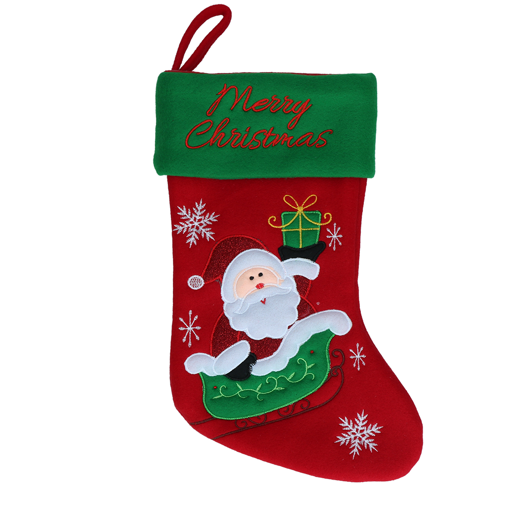 Kerstsokken Christmas Stocking Santa - Hofman Animal Care - 20 x 38 cm - afbeelding 1