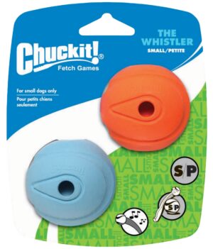 Chuckit! The Whistler S (2-pack) - Fluitende Speelbal voor Honden