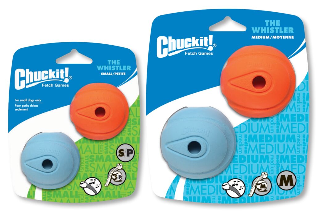 Chuckit! The Whistler M (2-pack) - Fluitende speelballen voor honden - afbeelding 2