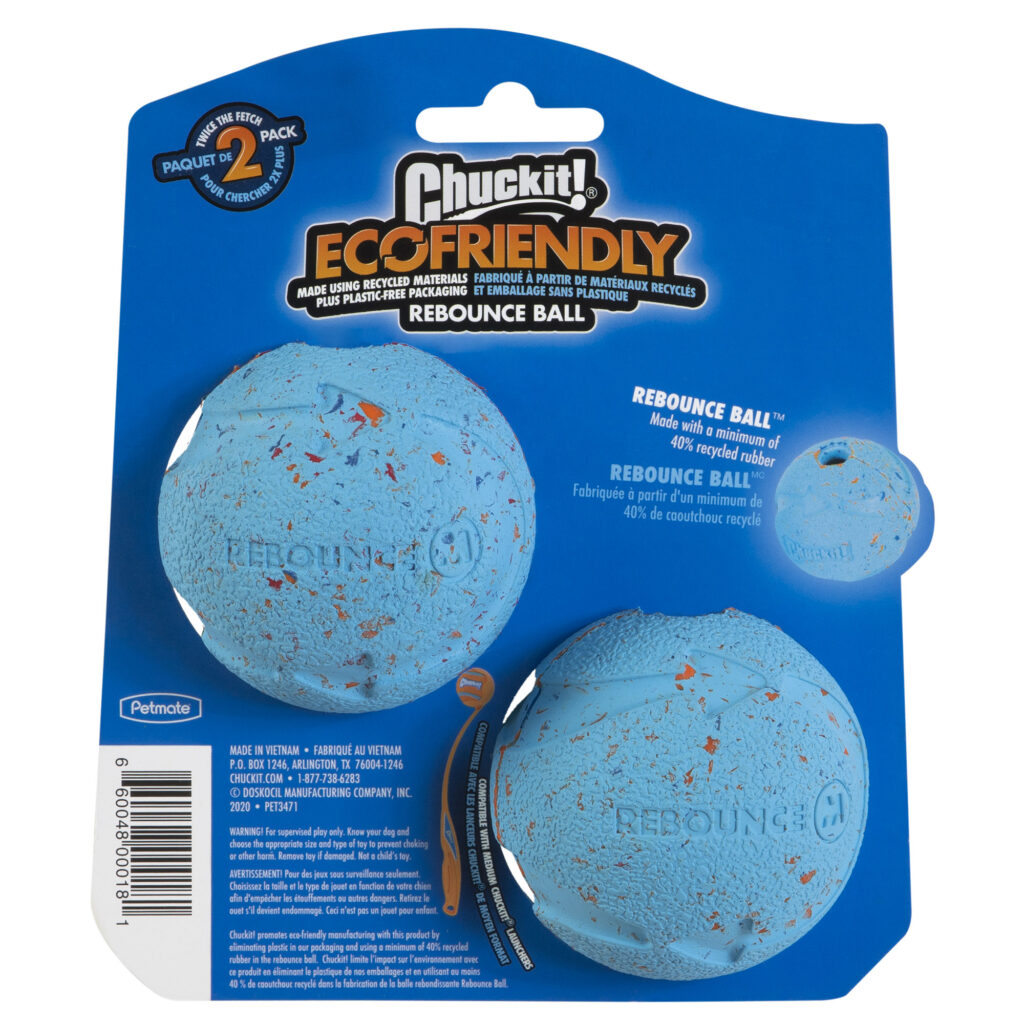 Chuckit! Rebounce Fetch Ball M (2-pack) - Duurzame Apporteerballen - afbeelding 2