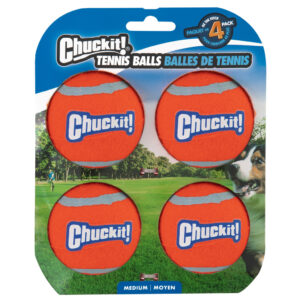 Chuckit! Tennis Ball M (4-pack) - Duurzaam Speelgoed voor Honden