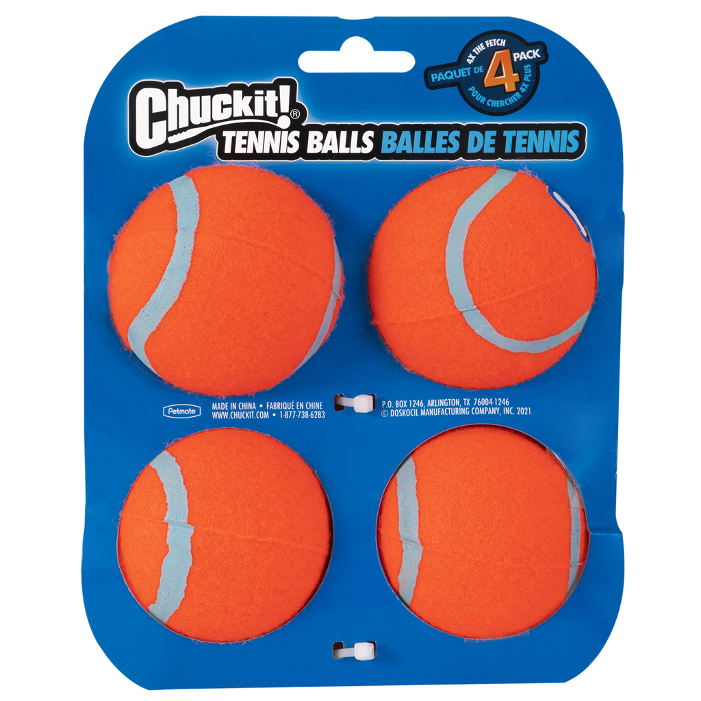 Chuckit! Tennis Ball M (4-pack) - Duurzaam Speelgoed voor Honden - afbeelding 2