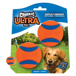 Chuckit! Ultra Ball M (2-pack) - Duurzame rubberen bal voor apporteerspel