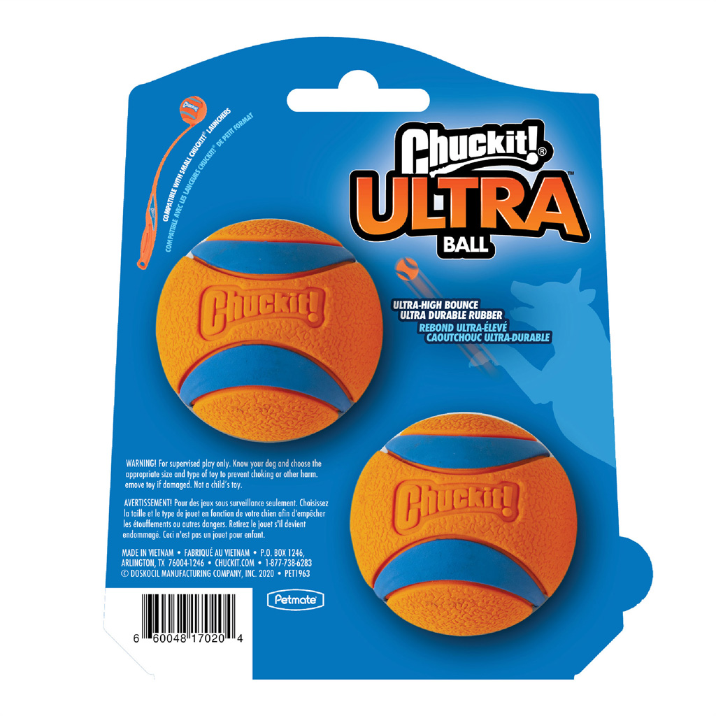 Chuckit! Ultra Ball S (2-pack) - Natuurlijke rubberen stuiterbal - afbeelding 2