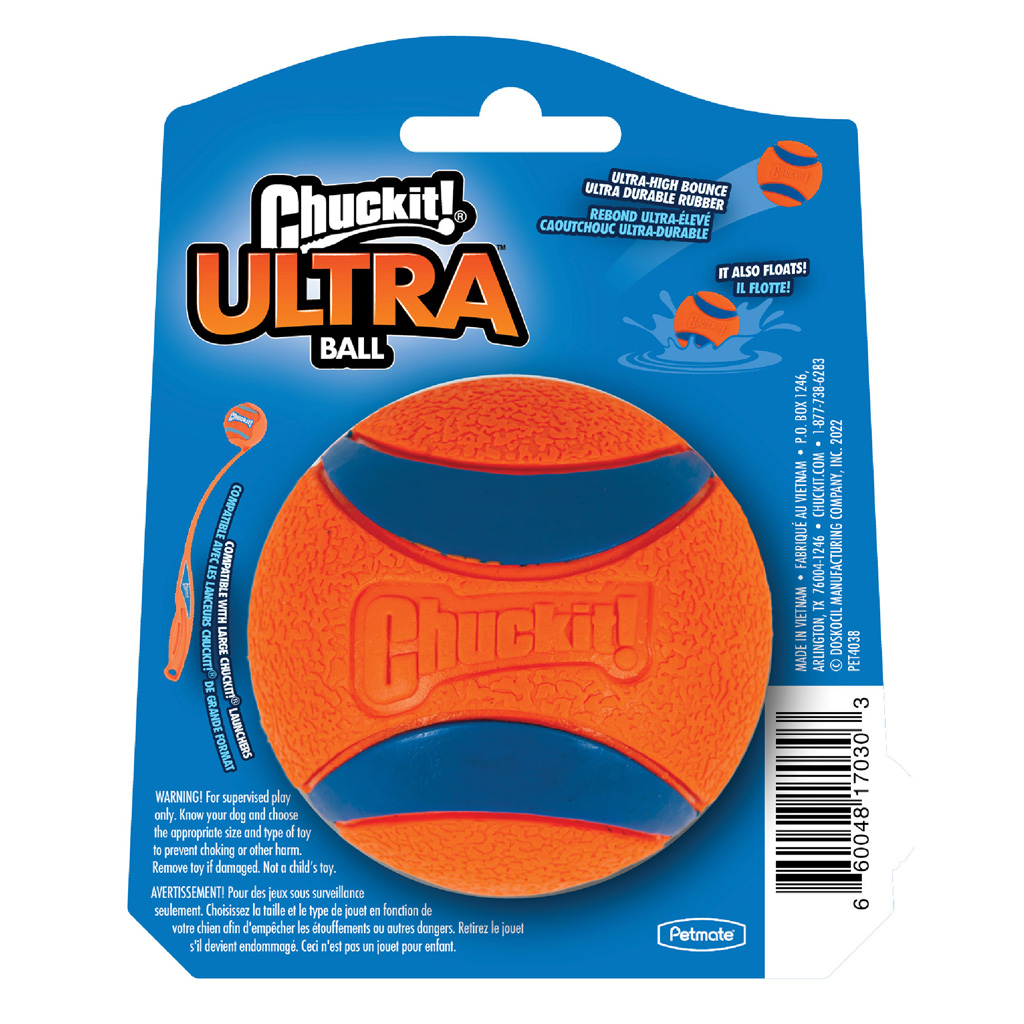 Chuckit! Ultra Ball L - Natuurlijke rubberen bal voor apporteerspel - afbeelding 2