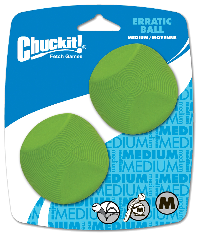Chuckit! Erratic Ball M (2-pack) - Speelgoed voor honden - afbeelding 1