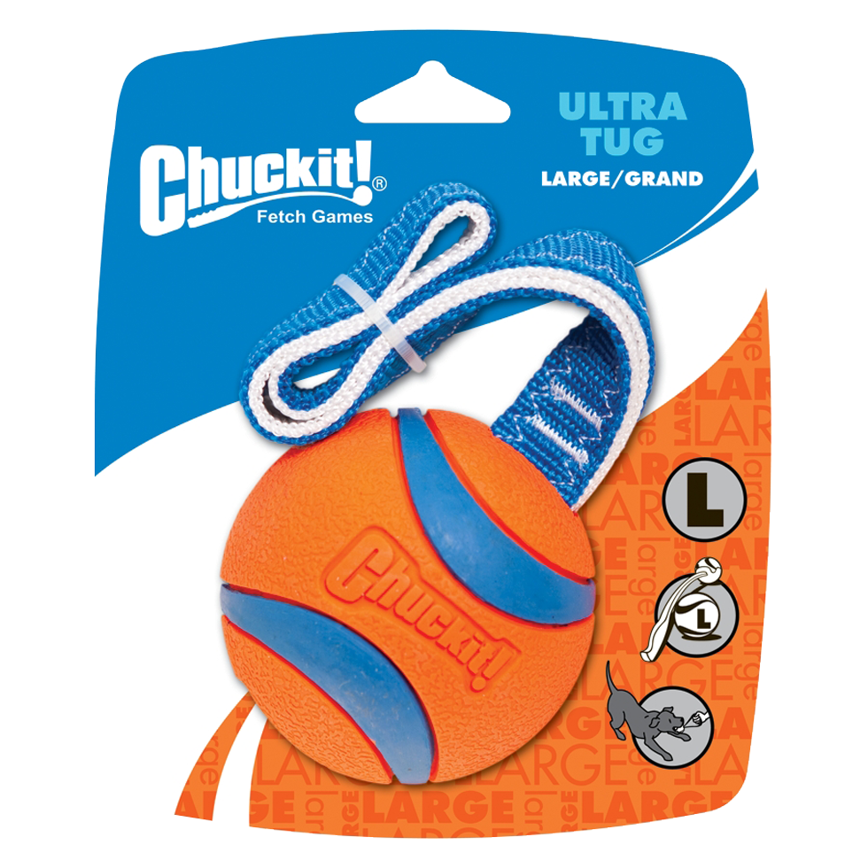 Chuckit! Ultra Tug L - Speelgoed voor Honden met Lint en Tennisbal - afbeelding 1