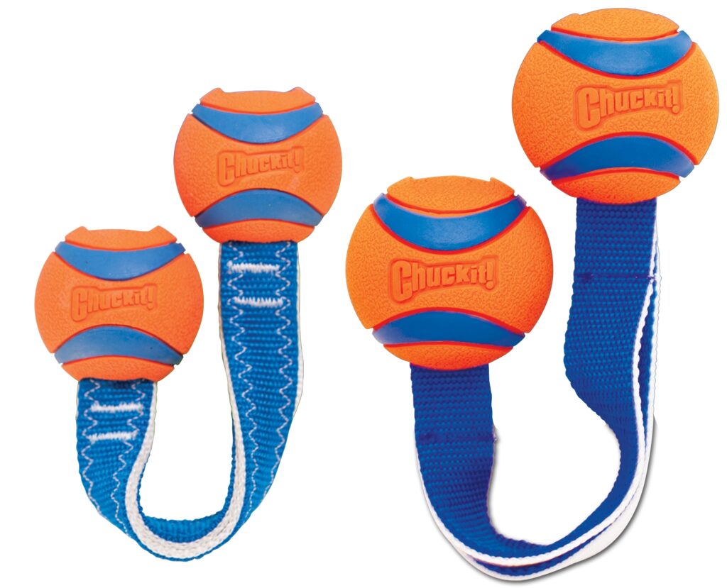 Chuckit! Ultra Duo Tug M - Hondenspeelgoed met Tennisballen en Lint - afbeelding 2