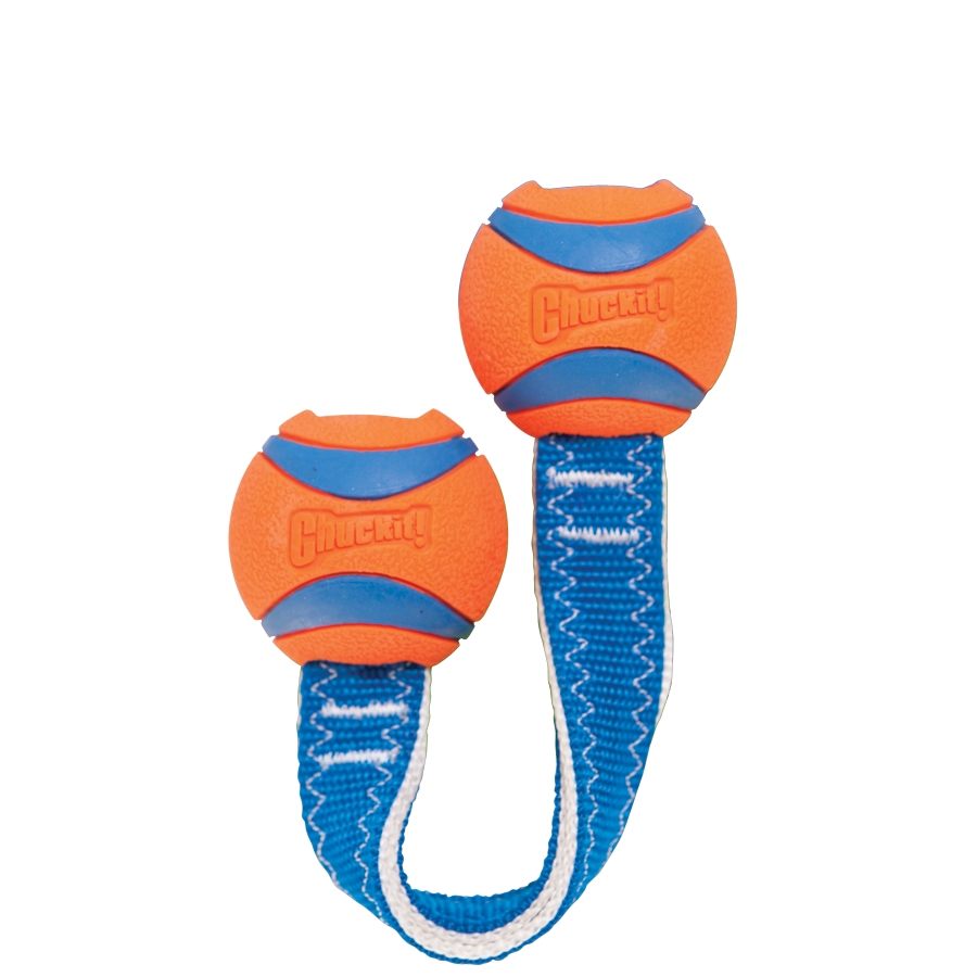 Chuckit! Ultra Duo Tug S - Hondenspeelgoed met Tennisballen en Lint - afbeelding 2