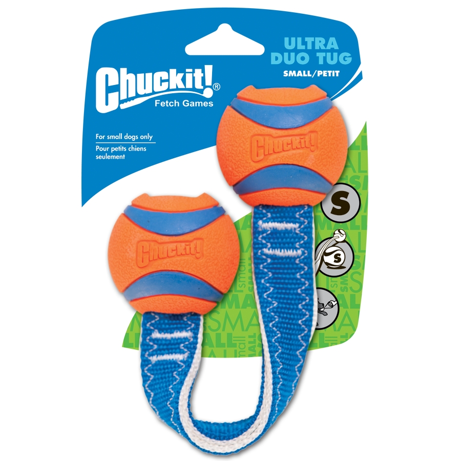 Chuckit! Ultra Duo Tug S - Hondenspeelgoed met Tennisballen en Lint - afbeelding 1